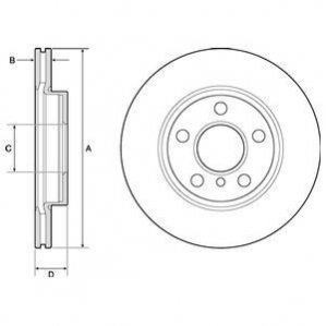 Диск гальмівний DELPHI BG4704C
