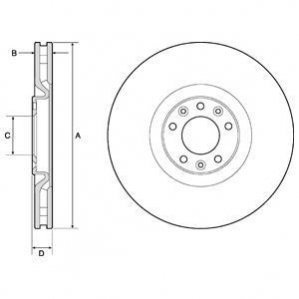 Диск гальмівний DELPHI BG4814C