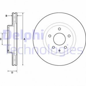 Диск гальмівний Delphi BG4713C