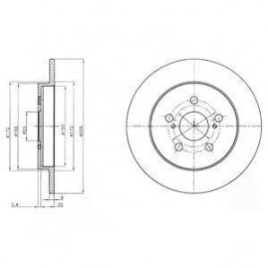 Гальмівний диск DELPHI BG4201C