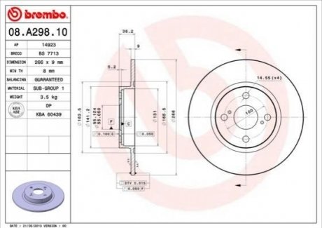 Гальмівний диск BREMBO 08A29810