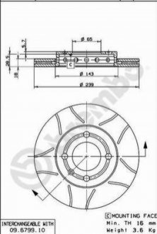 Гальмівні диски BREMBO 09679975