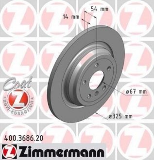 Гальмiвнi диски ZIMMERMANN 400368620