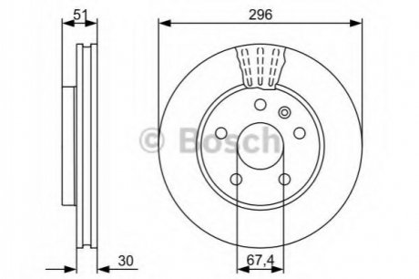 Диск гальмівний BOSCH 0986479C65