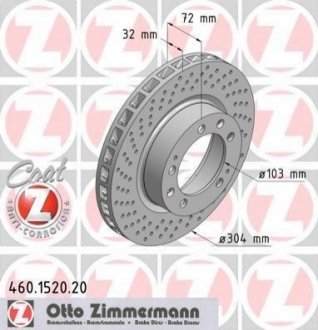 Гальмівний диск ZIMMERMANN 460152020