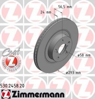 Гальмівний диск ZIMMERMANN 530245820