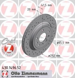 Гальмівний диск ZIMMERMANN 430149652