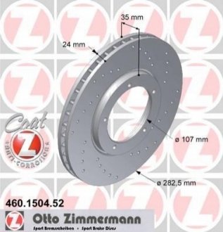 Гальмівний диск ZIMMERMANN 460150452