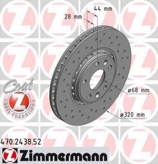 Гальмівний диск ZIMMERMANN 470243852