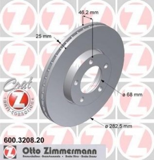 Гальмівний диск ZIMMERMANN 600320820