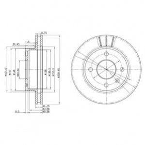 Диск гальмівний DELPHI BG2367