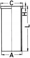 Гільза циліндра (111,76мм) COUNTY 1164, 754, 944 FORD 3230, 3430, 3610, 3910, 3910 H, 3930, 3930 H, 4000, 4110, 4130, 4600, 4610, 4630, 4830, 5000, 5100 2WD, 5100 4WD, 5610 2WD, 5610 4WD, 5900 KOLBENSCHMIDT 89002190 (фото 1)