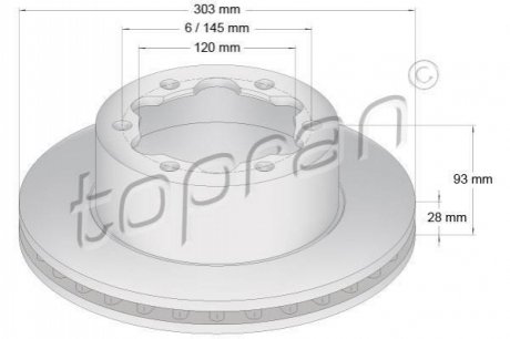 Гальмівний диск TOPRAN / HANS PRIES 111653
