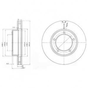 Диск гальмівний DELPHI BG3558