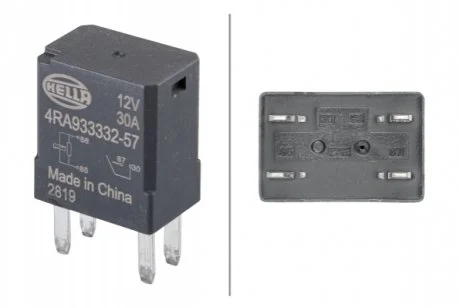 Реле (12V, 40A) BUICK LA CROSSE CHEVROLET AVEO, CRUZE, MALIBU, TRAX OPEL ADAM, AMPERA, AMPERA-E, ASTRA J, ASTRA J GTC, ASTRA K, CASCADA, CORSA E, CORSA E/HATCHBACK, INSIGNIA A 07.08- HELLA 4RA933332571