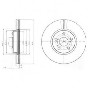 Диск гальмівний Delphi BG4277