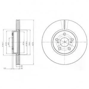 Диск гальмівний DELPHI BG4277