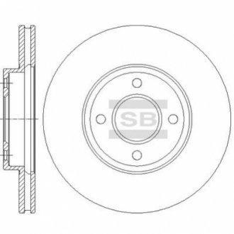 Диск гальмівний Hi-Q (SANGSIN) SD4235