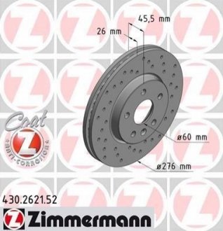 Гальмівний диск ZIMMERMANN 430262152