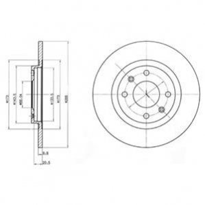 Диск гальмівний DELPHI BG2308