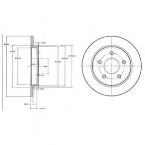 Диск гальмівний Delphi BG2332