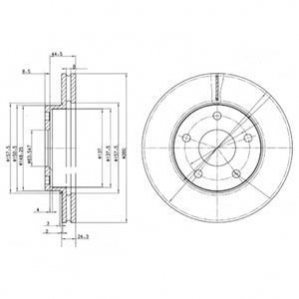 Диск гальмівний Delphi BG2346