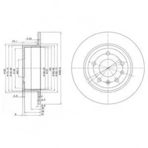 Диск гальмівний DELPHI BG2381