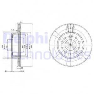 Диск гальмівний Delphi BG2425