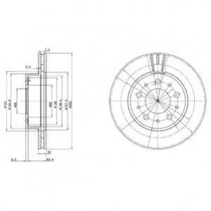 Диск гальмівний DELPHI BG2425C