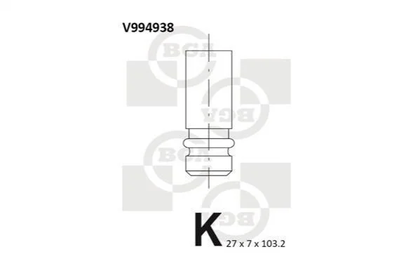 Клапан двигуна BGA V994938 (фото 1)