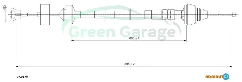 Трос сцепления CITROEN BERLINGO (пр-во Adriauto) ADRIAUTO 070179 (фото 1)