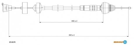 Трос сцепления CITROEN BERLINGO ADRIAUTO 070179