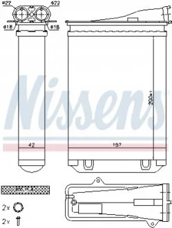 Радіатор пічки NISSENS 72954