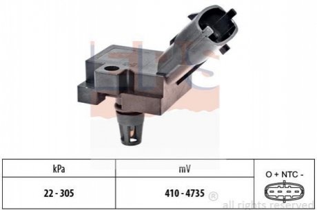 Датчик тиску наддува Ford Focus 2.0ST 09-/Galaxy 2.0 10-/Kuga 2.5 08- EPS 1993186