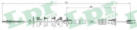 Трос зчеплення LPR C0005C