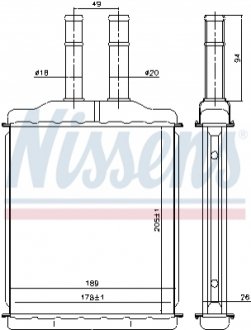 Радіатор пічки NISSENS 76505