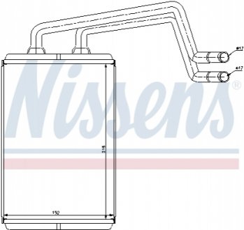 Радиатор отопителя HYUNDAI COUPE (GK) (02-)/ ELANTRA (XD) (00-) NISSENS 77612