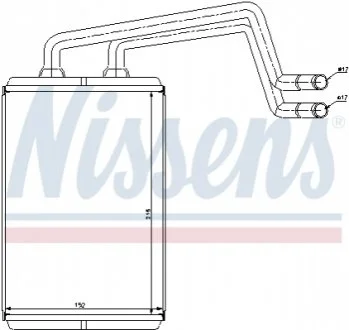 Радиатор отопителя HYUNDAI COUPE (GK) (02-)/ ELANTRA (XD) (00-) (пр-во Nissens) NISSENS 77612