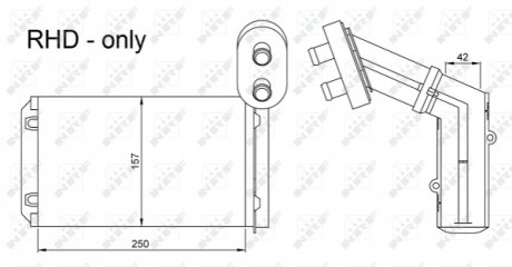 Радіатор пічки NRF 54253