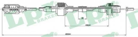 Трос зчеплення LPR C0125C
