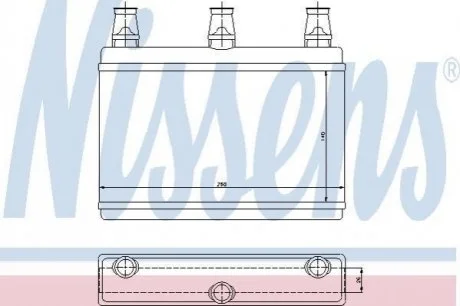 Радіатор пічки NISSENS 70522