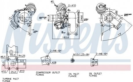 Турбіна FORD TRANSIT/TOURNEO CONNECT (CHC) (13-) 1.0 EcoBoost NISSENS 93278