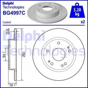 TARCZA HAM.TYL DELPHI BG4997C