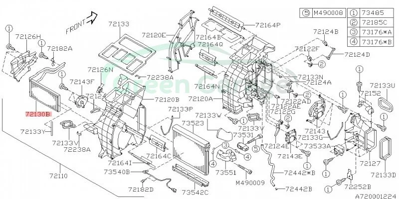 Heizungskuhler SUBARU 72130XA00A (фото 1)