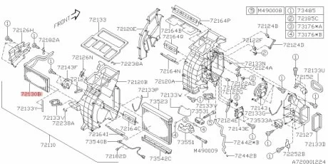 Heizungskuhler SUBARU 72130XA00A