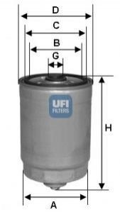 Фільтр палива UFI 2437800