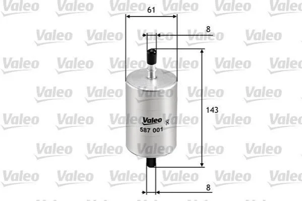 Фільтр палива VALEO 587001 (фото 1)