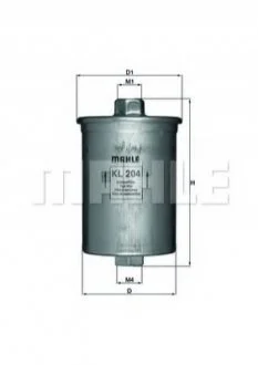 Фільтр палива MAHLE / KNECHT KL204