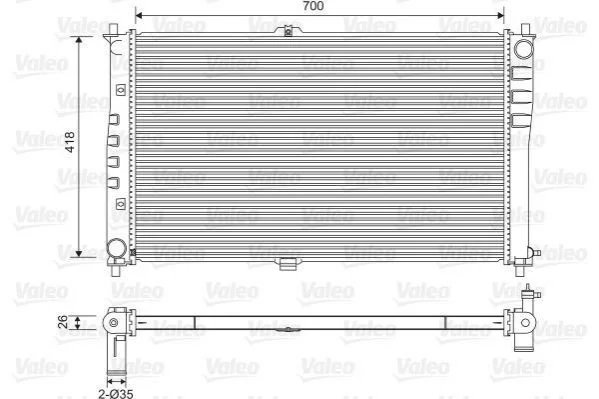 Теплообмінник VALEO 701602 (фото 1)