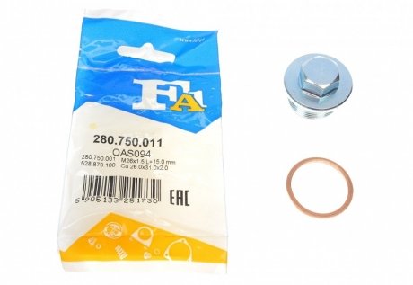 Болт піддону Fischer Automotive One (FA1) 280750011